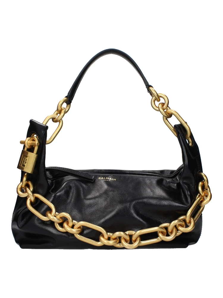 Black Leather Shoulder Bag