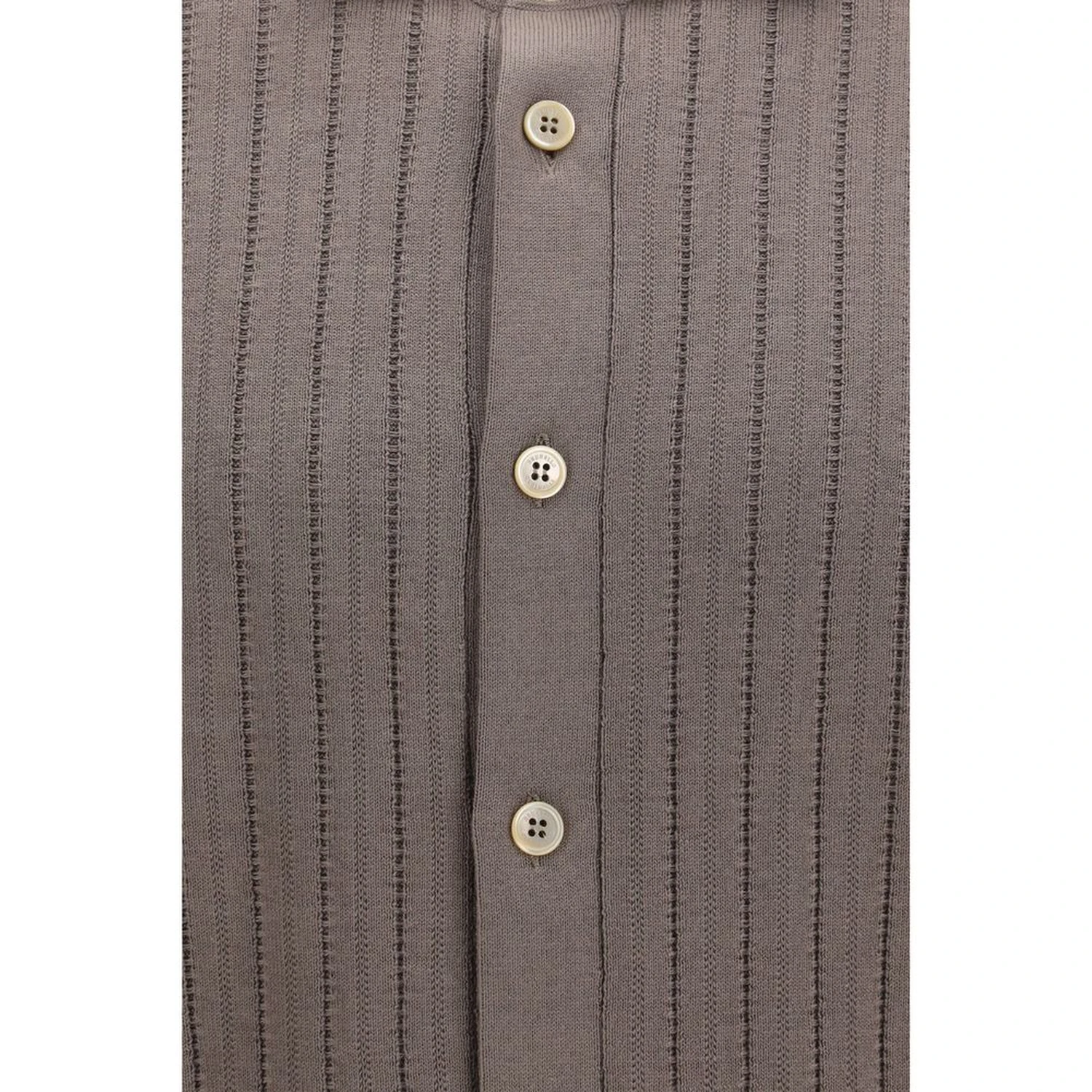 Brown Cotton Shortsleeve Shirt