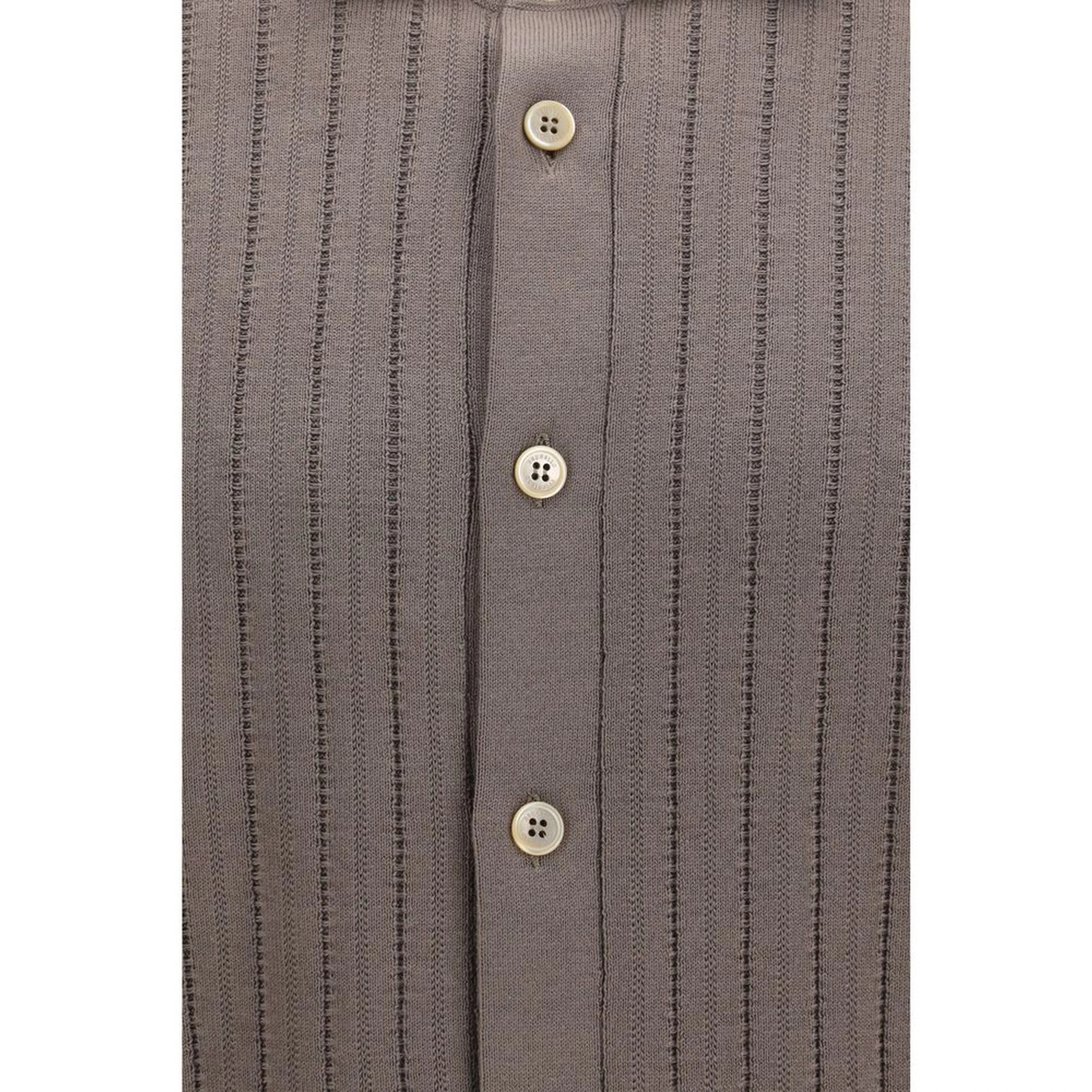Brown Cotton Shortsleeve Shirt