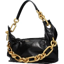 Black Leather Shoulder Bag