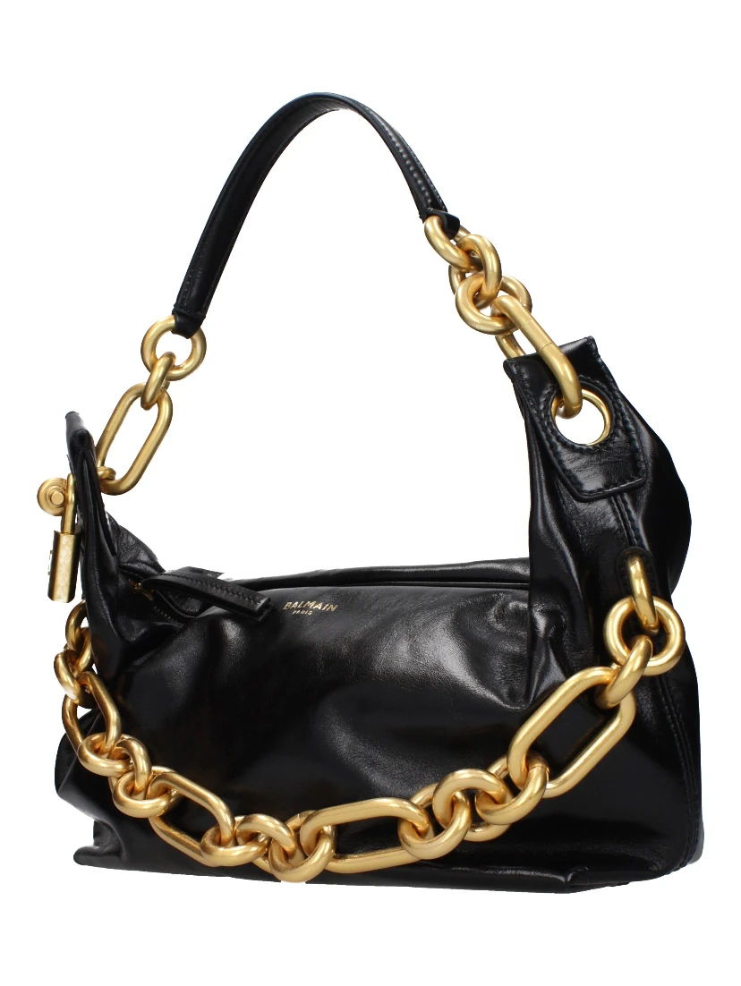 Black Leather Shoulder Bag