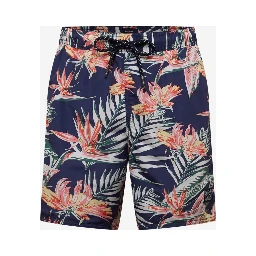 Blue Polyester Swim Shorts