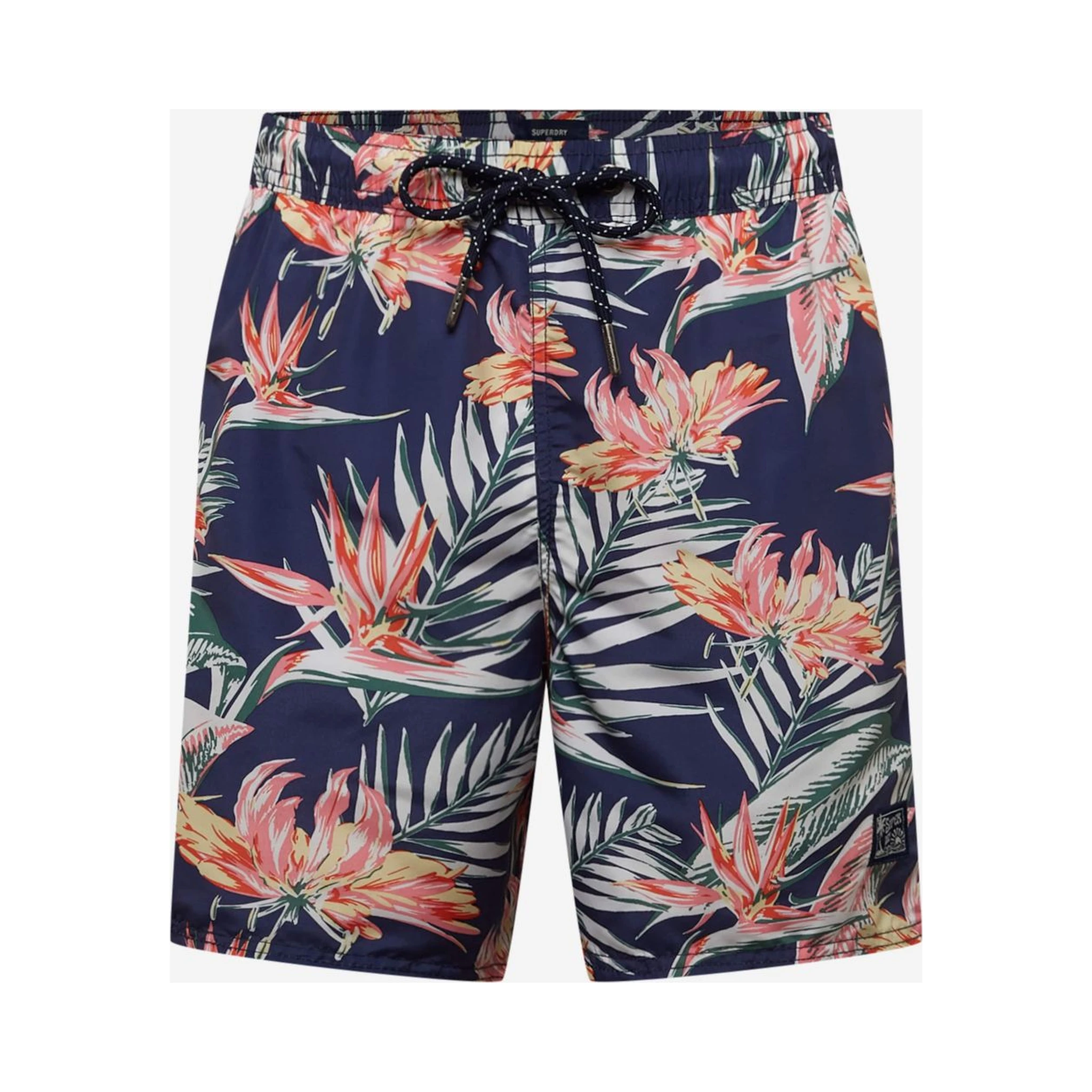 Blue Polyester Swim Shorts