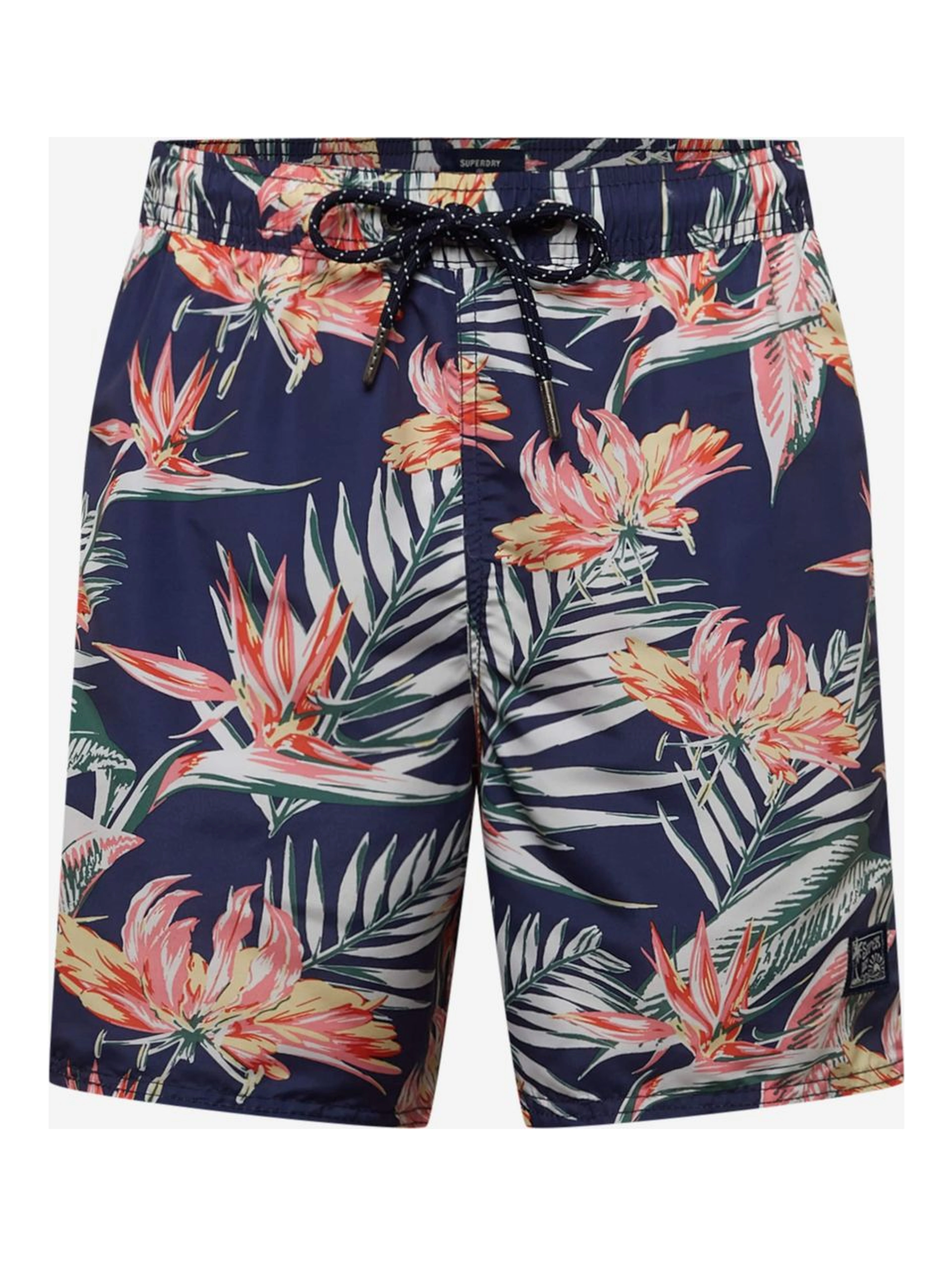Blue Polyester Swim Shorts