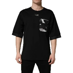 Black Camouflage Pocket Oversized T-shirt