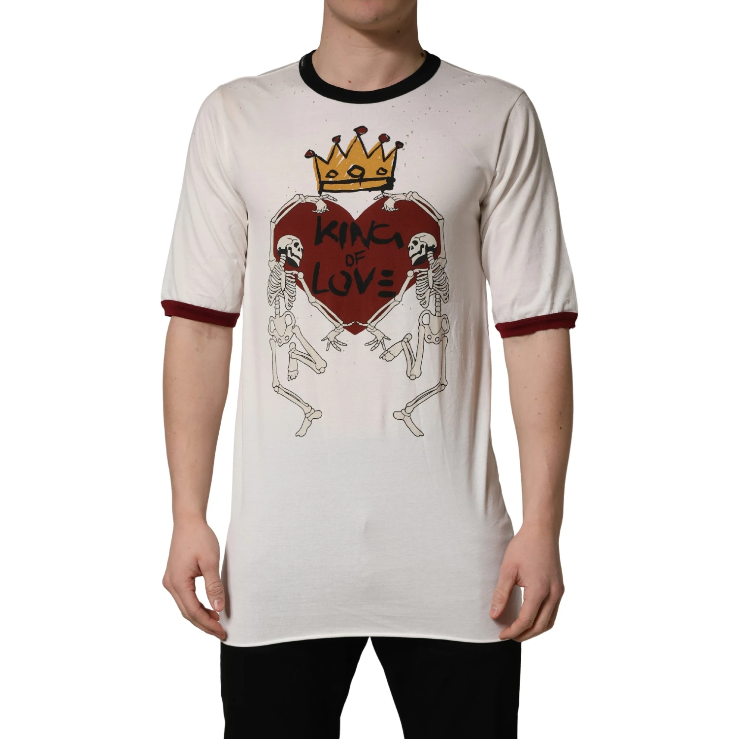 White King Of Love Print Cotton Men Jersey T-shirt