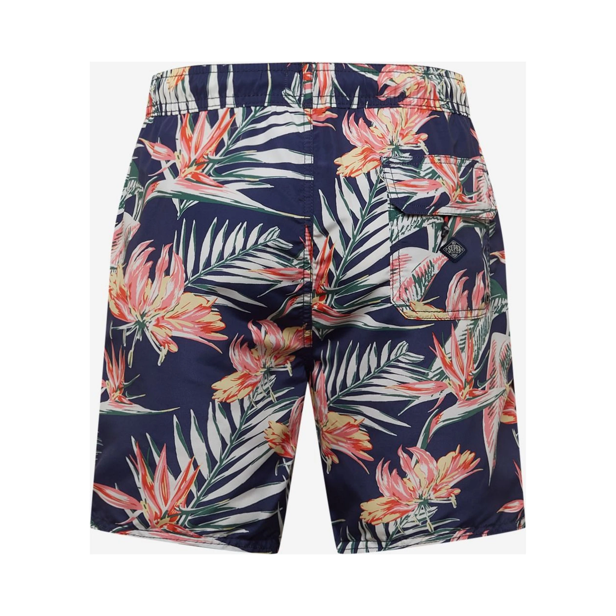 Blue Polyester Swim Shorts