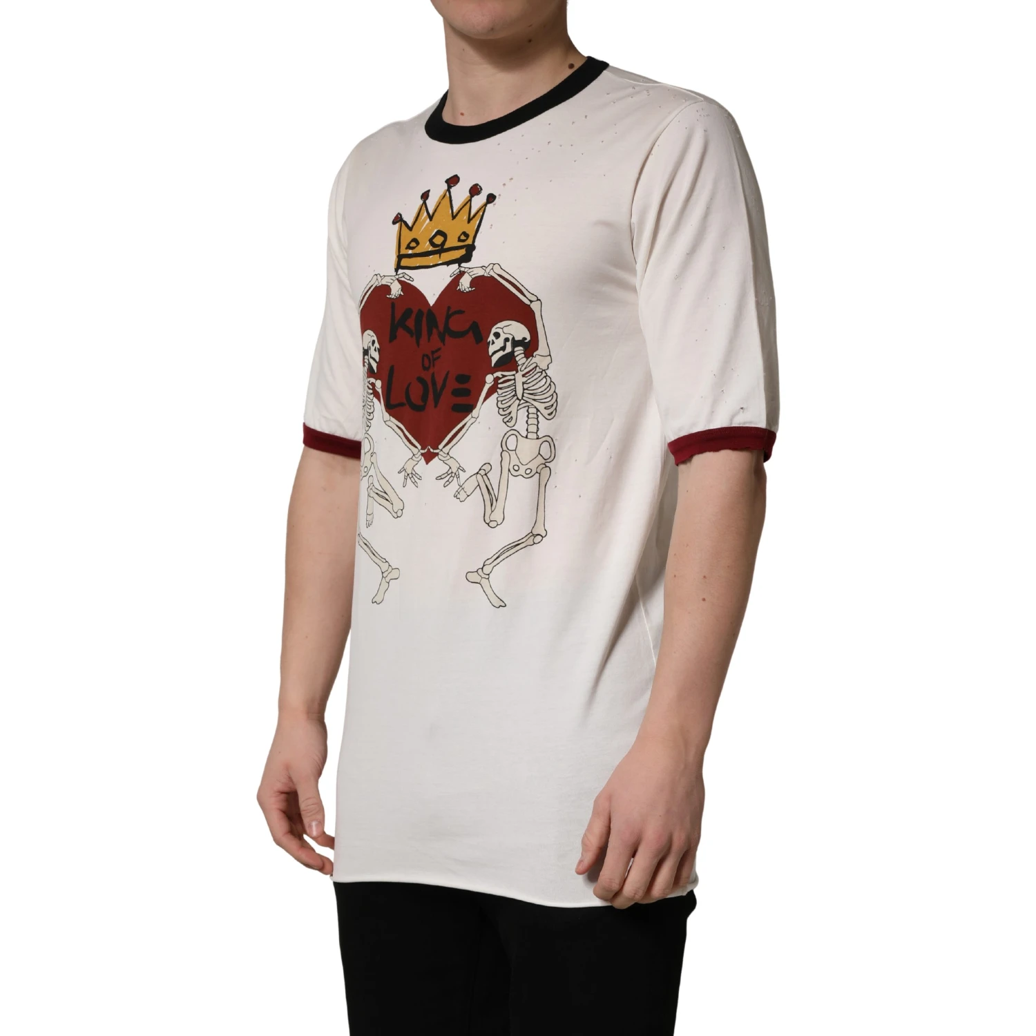 White King Of Love Print Cotton Men Jersey T-shirt