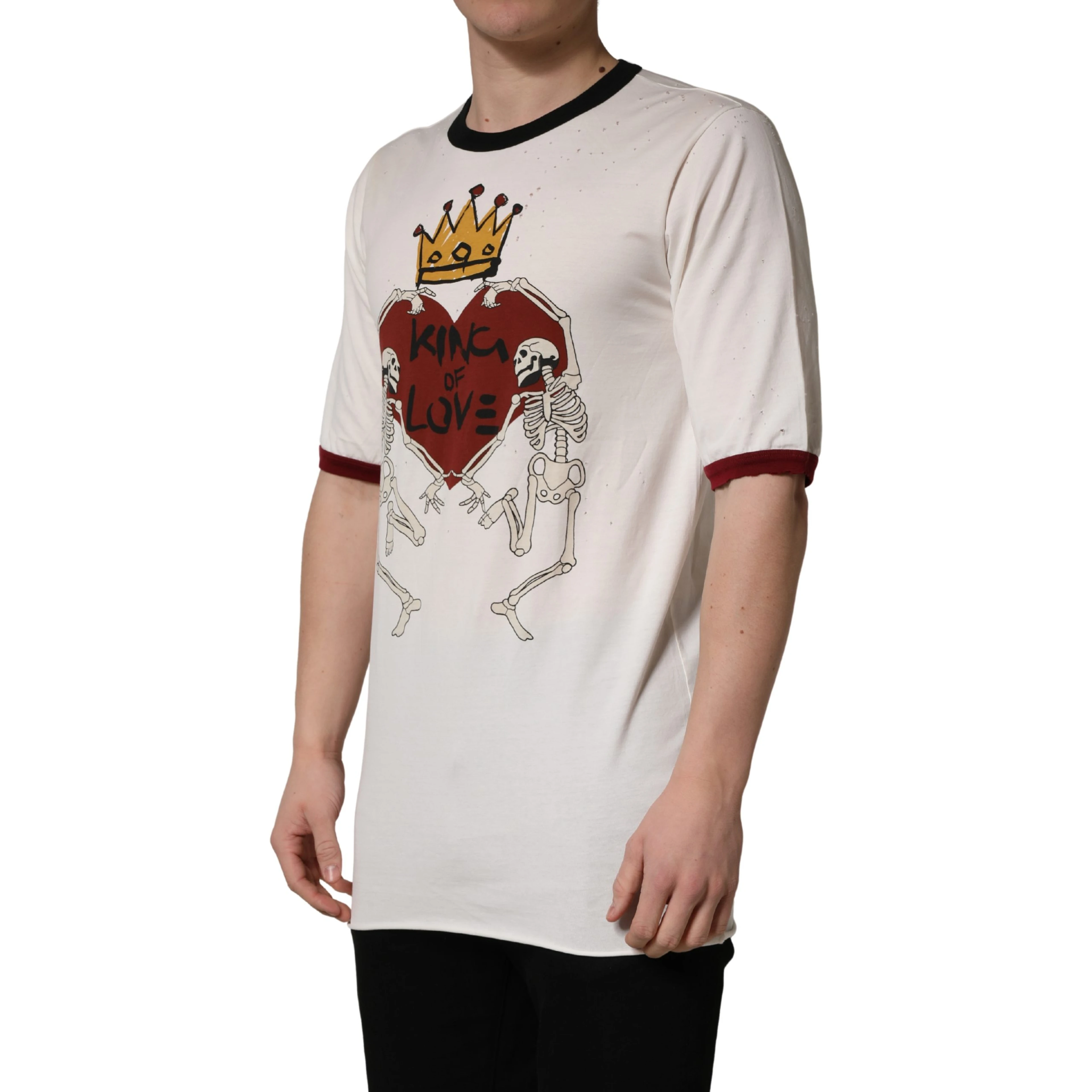 White King Of Love Print Cotton Men Jersey T-shirt