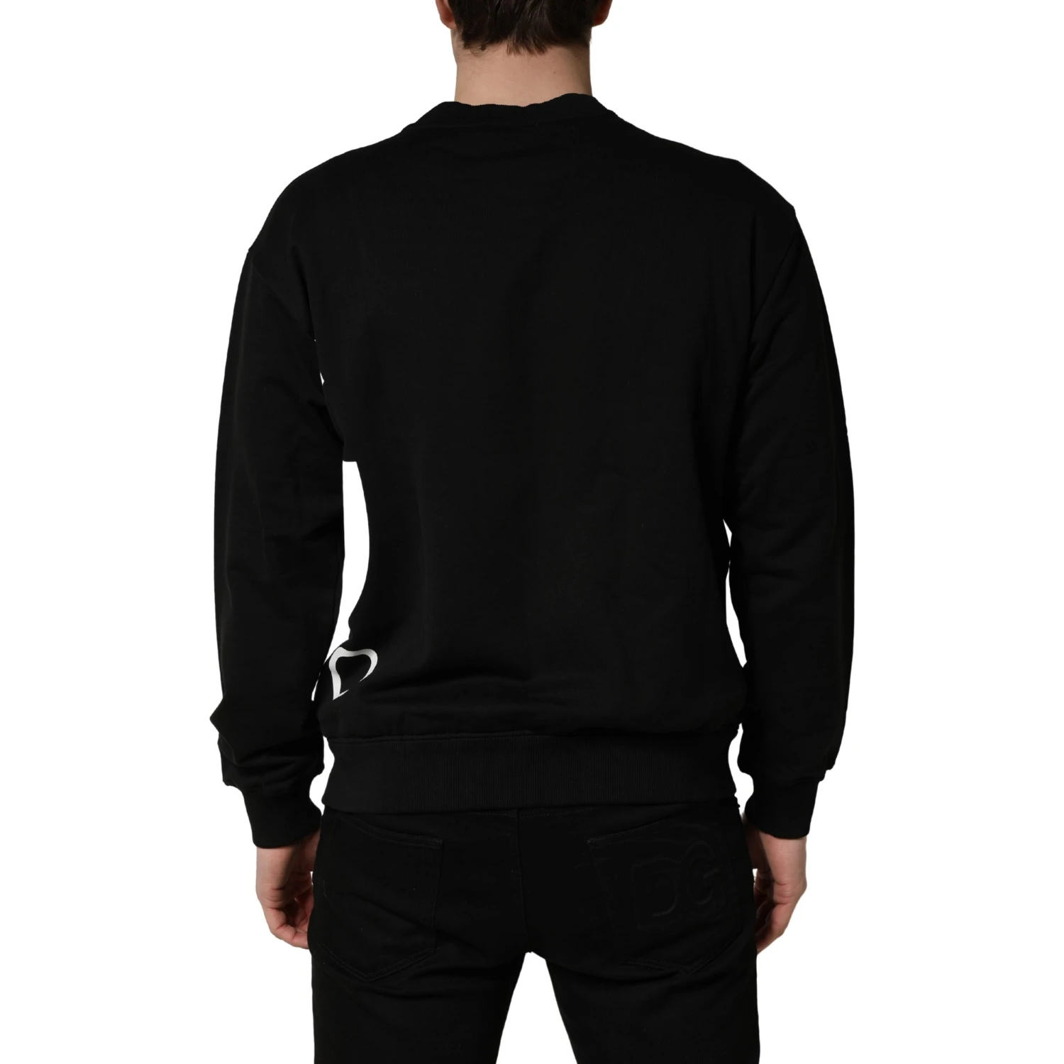 Black Logo Milano Cotton Sweatshirt Sweater