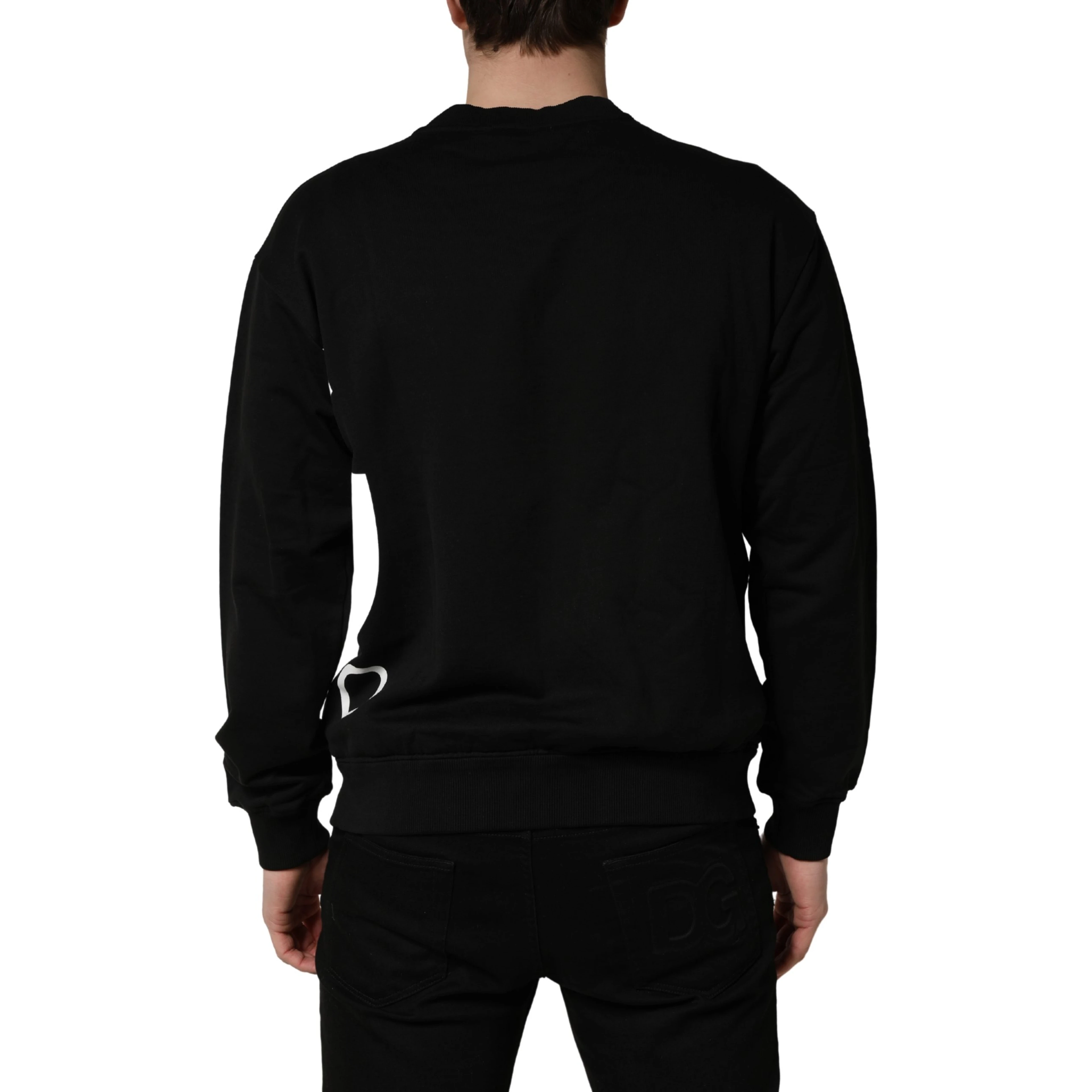 Black Logo Milano Cotton Sweatshirt Sweater
