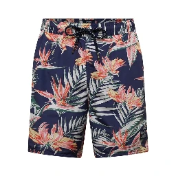 Blue Polyester Swim Shorts