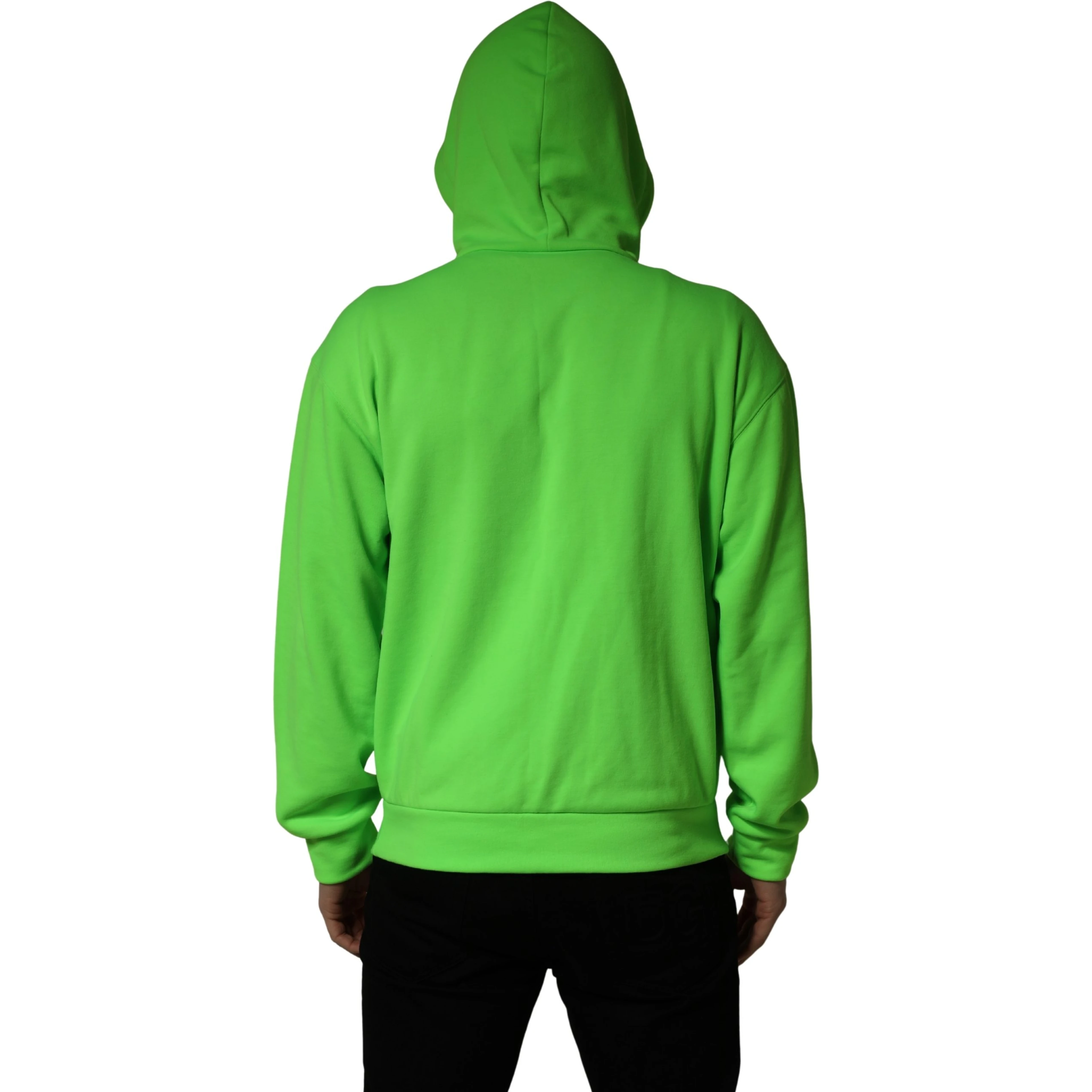 Green FullZip Fleece HoodedSweatshirt Sweater