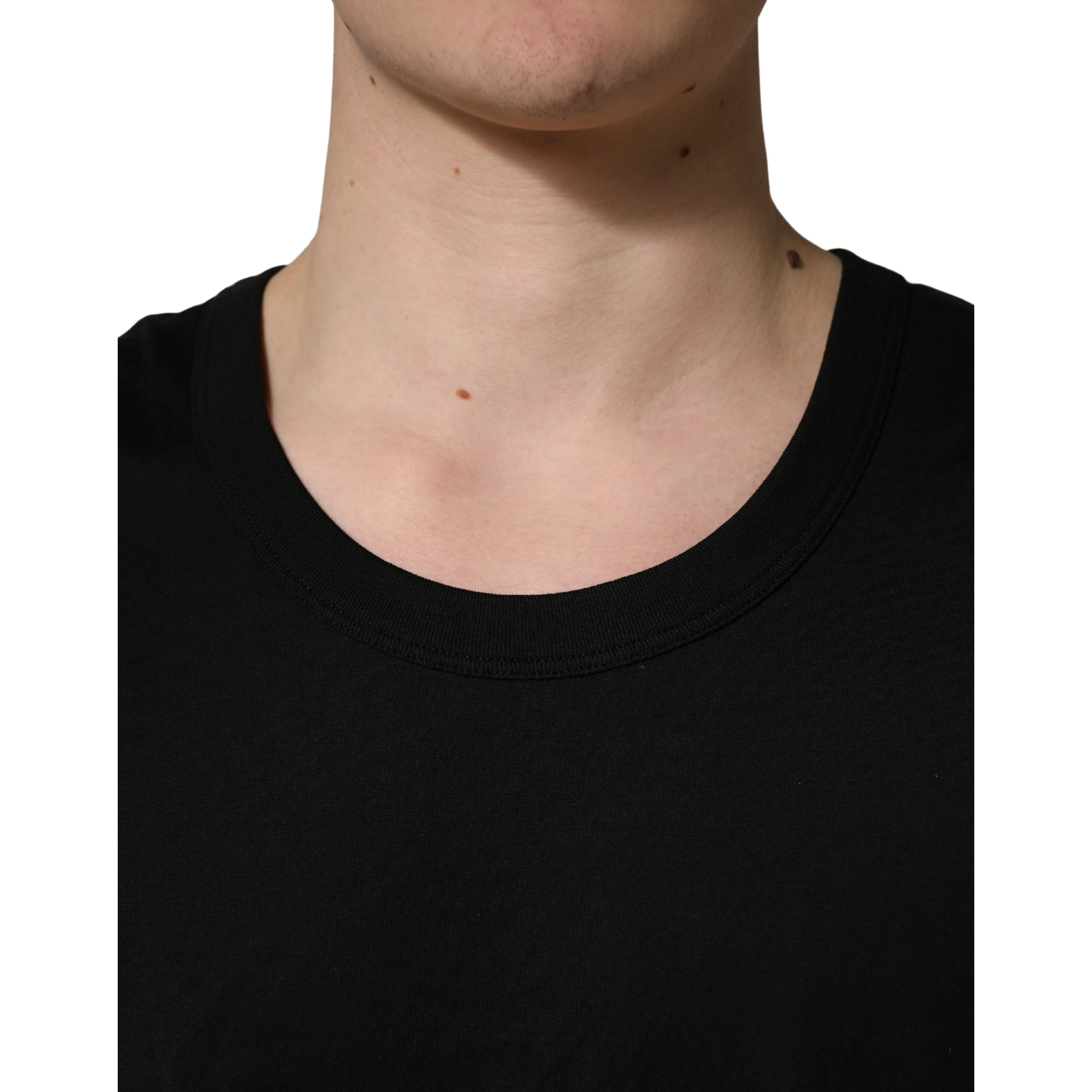 Black Cotton Sleeveless Men Tank Top T-shirt