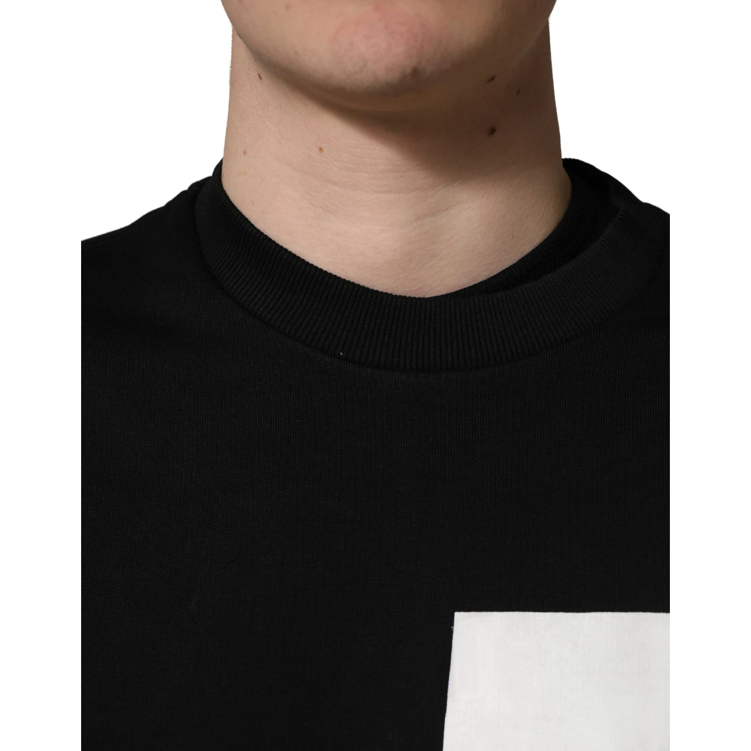 Black Logo Milano Cotton Sweatshirt Sweater