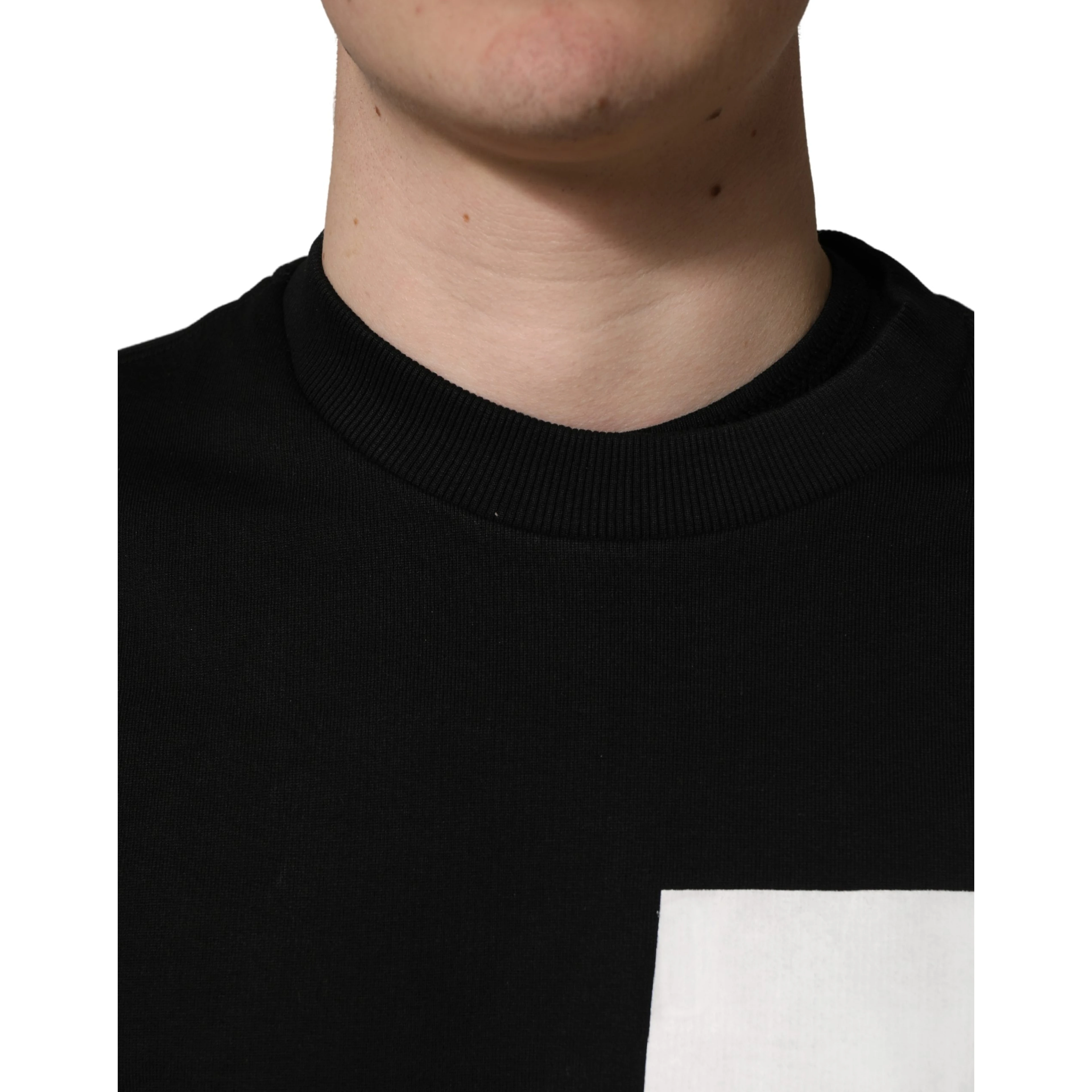 Black Logo Milano Cotton Sweatshirt Sweater