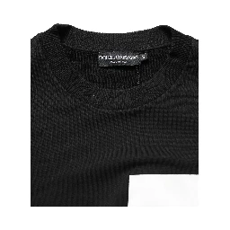Black Logo Milano Cotton Sweatshirt Sweater
