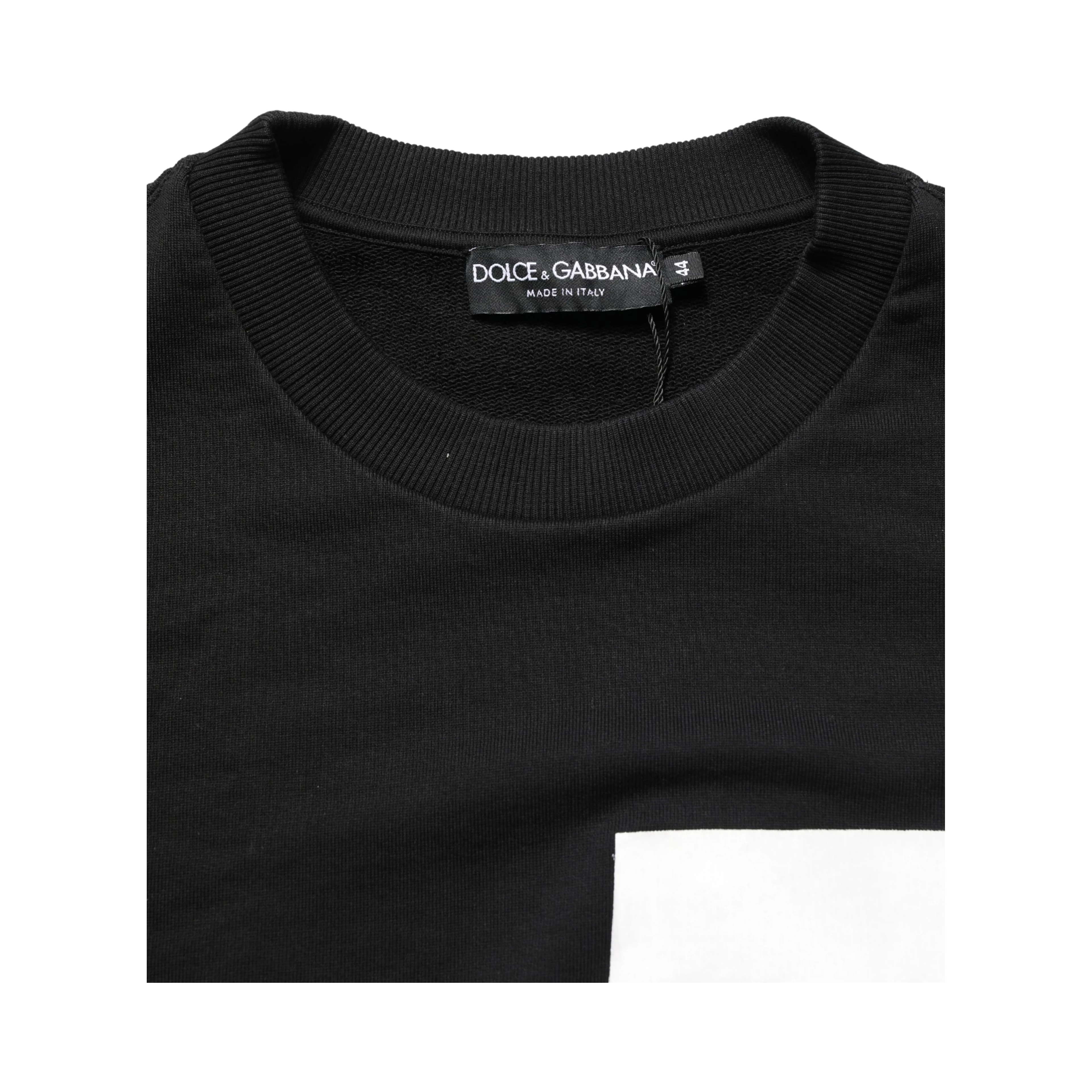 Black Logo Milano Cotton Sweatshirt Sweater