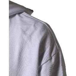 White Logo Print Cotton Hooded Sweatshirt Sweater