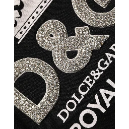 Black Embellished Cotton Sweatshirt Sweater