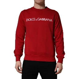 Red Cotton DG Logo Jersey Sweatshirt Sweater