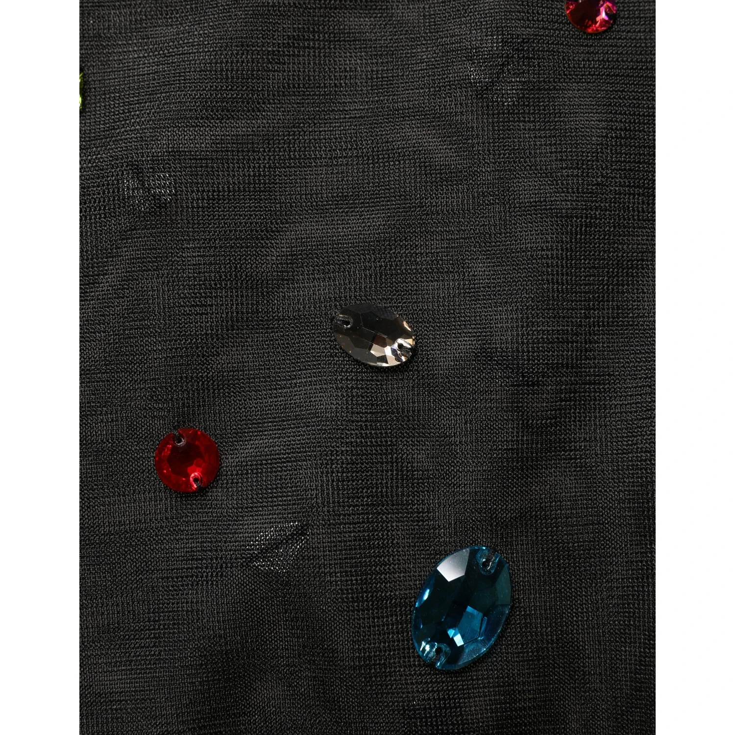 Black Crystal Embellished TurtleNeck Sweater