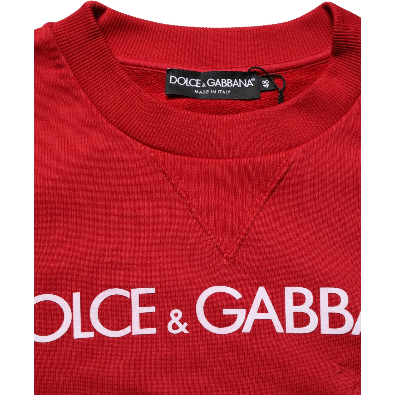 Red Cotton DG Logo Jersey Sweatshirt Sweater