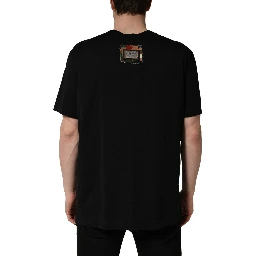 Black Camouflage Graphic Cotton Crewneck T-shirt
