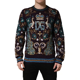 Bordeaux Cashmere Crown Embroidered Sweater