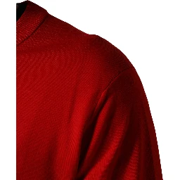 Red Eye Print Crew Neck Pullover Sweater