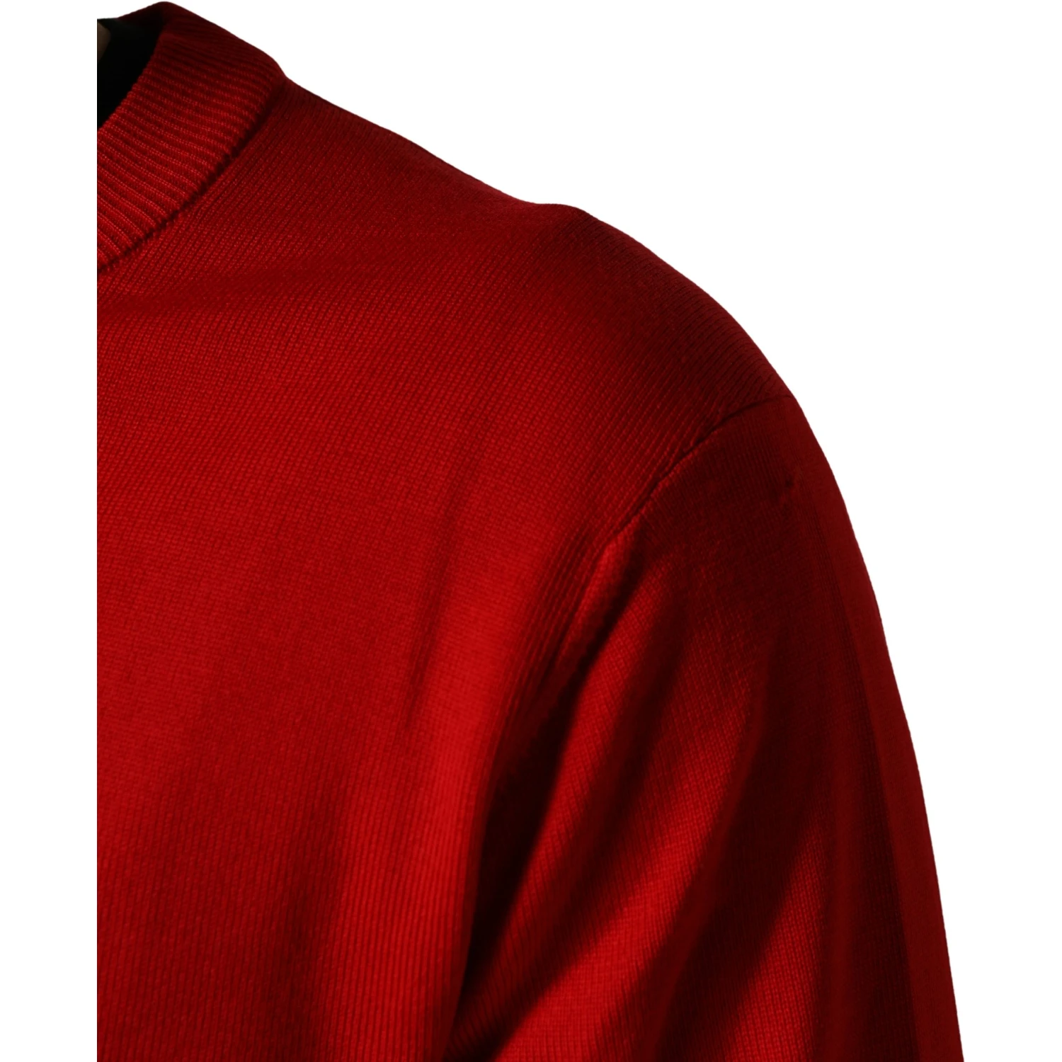 Red Eye Print Crew Neck Pullover Sweater