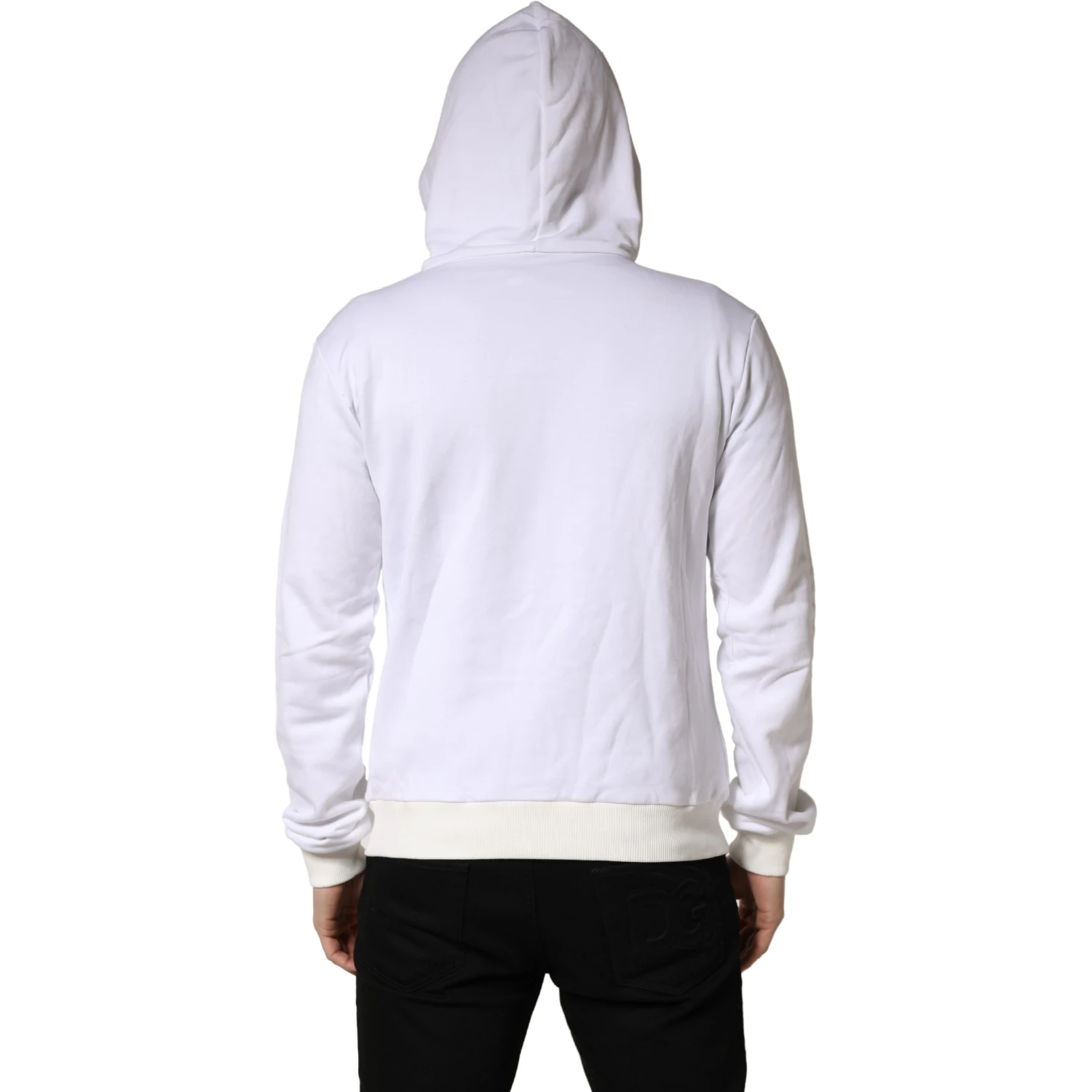 White Sacred Heart Hooded Sweatshirt Sweater