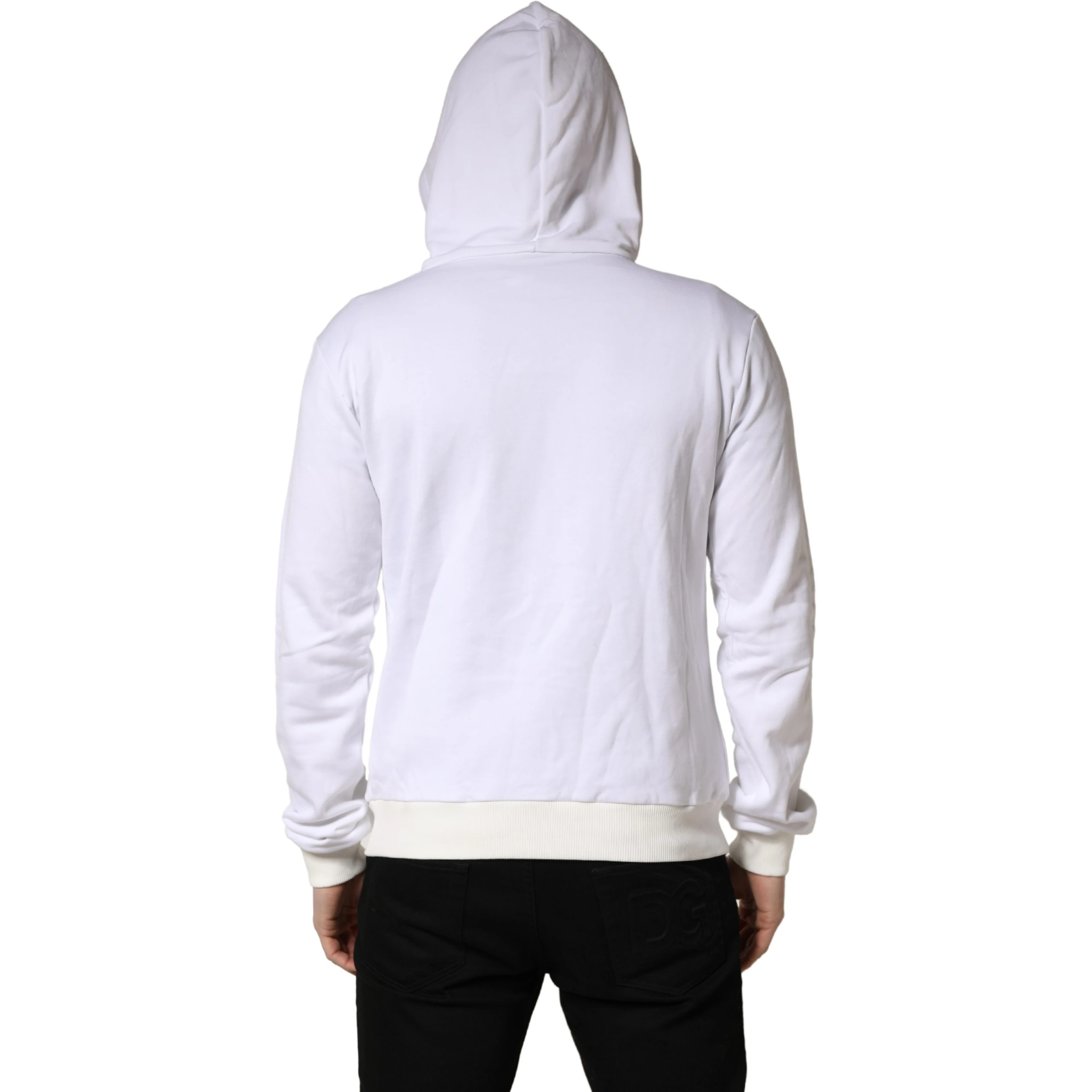 White Sacred Heart Hooded Sweatshirt Sweater