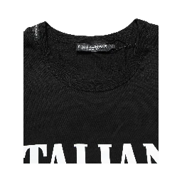 Black Camouflage Graphic Cotton Crewneck T-shirt