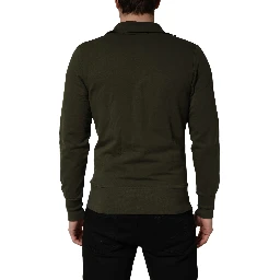 MilitaryGreen HalfZip Sweatshirt Sweater