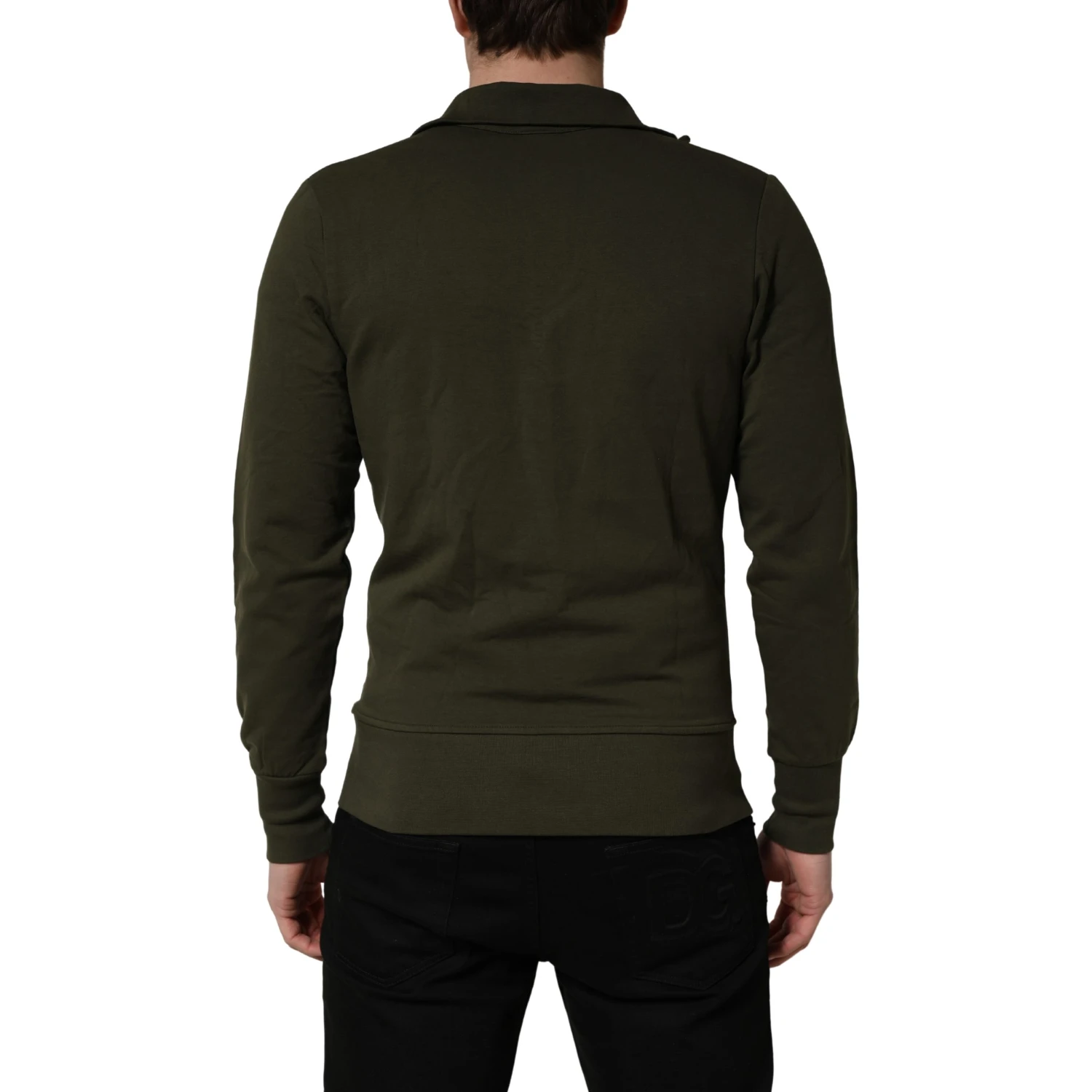 MilitaryGreen HalfZip Sweatshirt Sweater