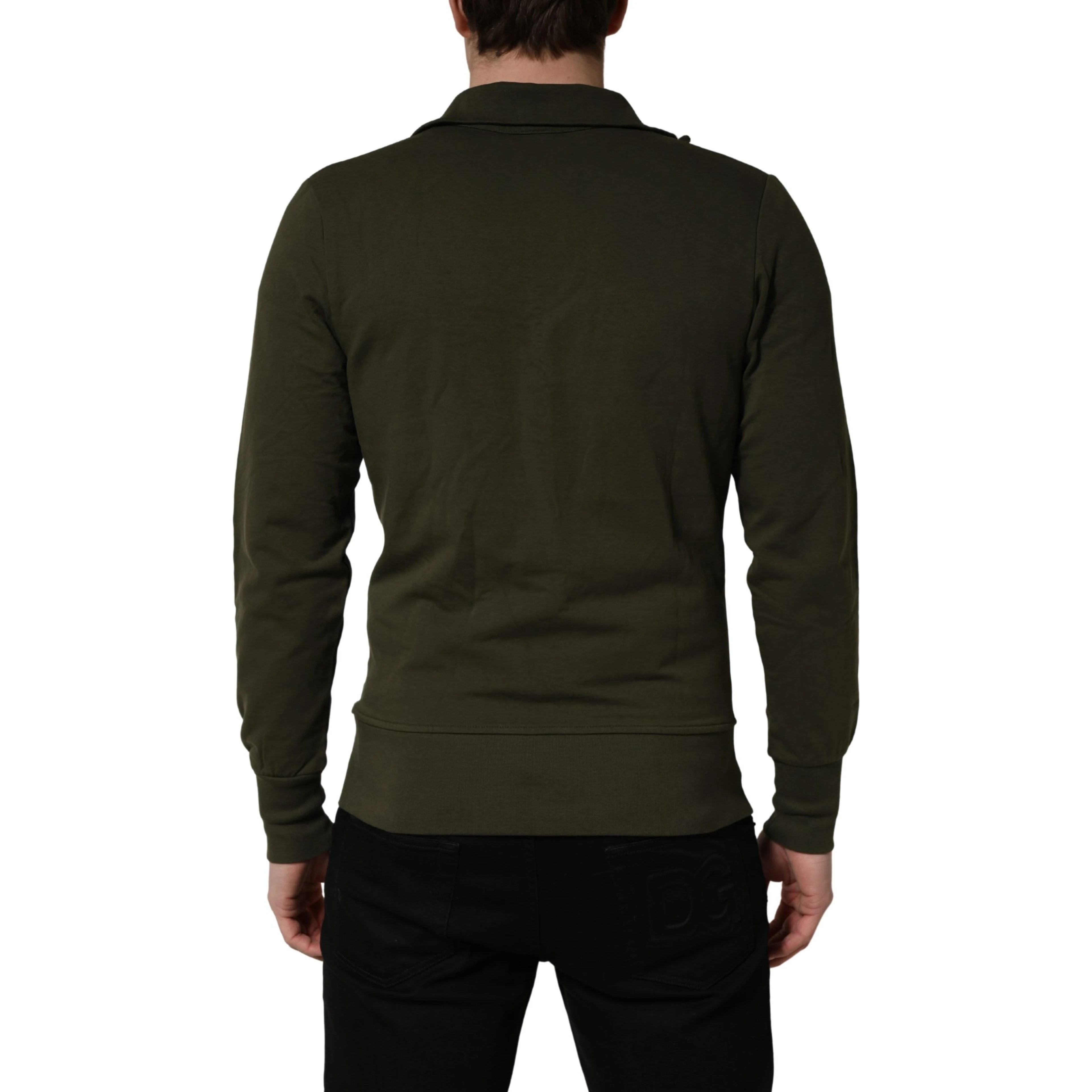 MilitaryGreen HalfZip Sweatshirt Sweater