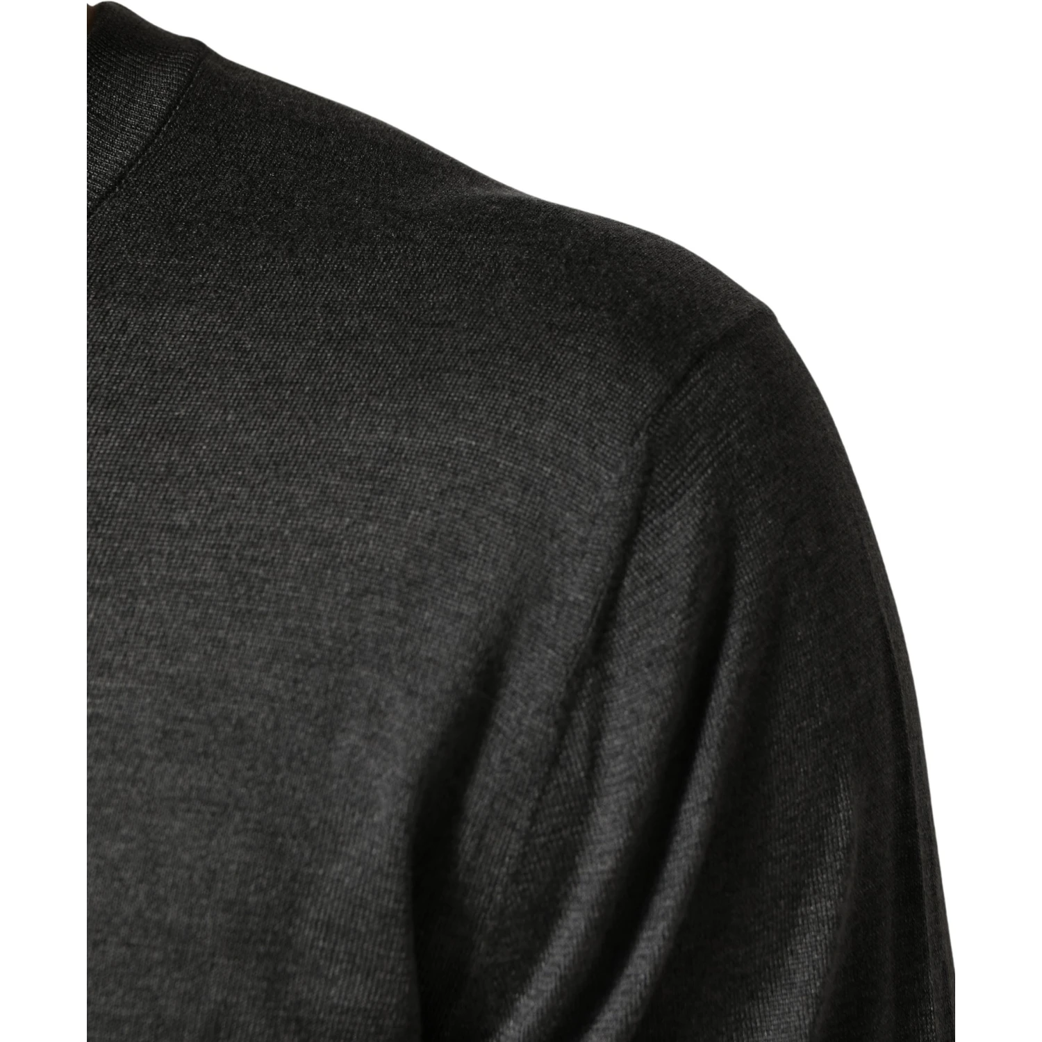 Gray Long Sleeves Crew Neck Pullover Sweater