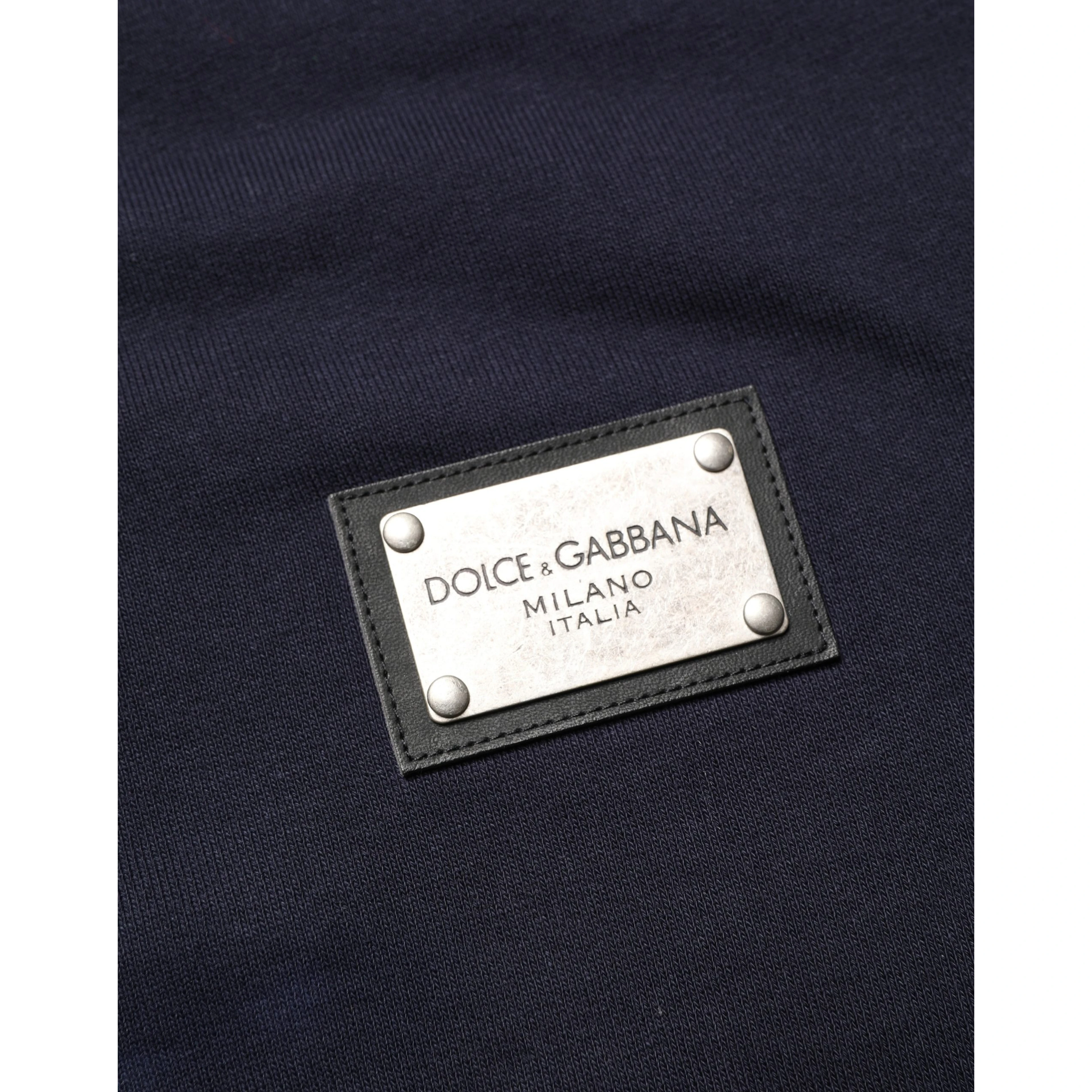 Black Logo Plaque Jersey Sweatshirt Cotton Sweater