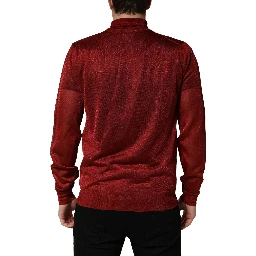 Red Long Sleeve TurtleNeck Pullover Sweater