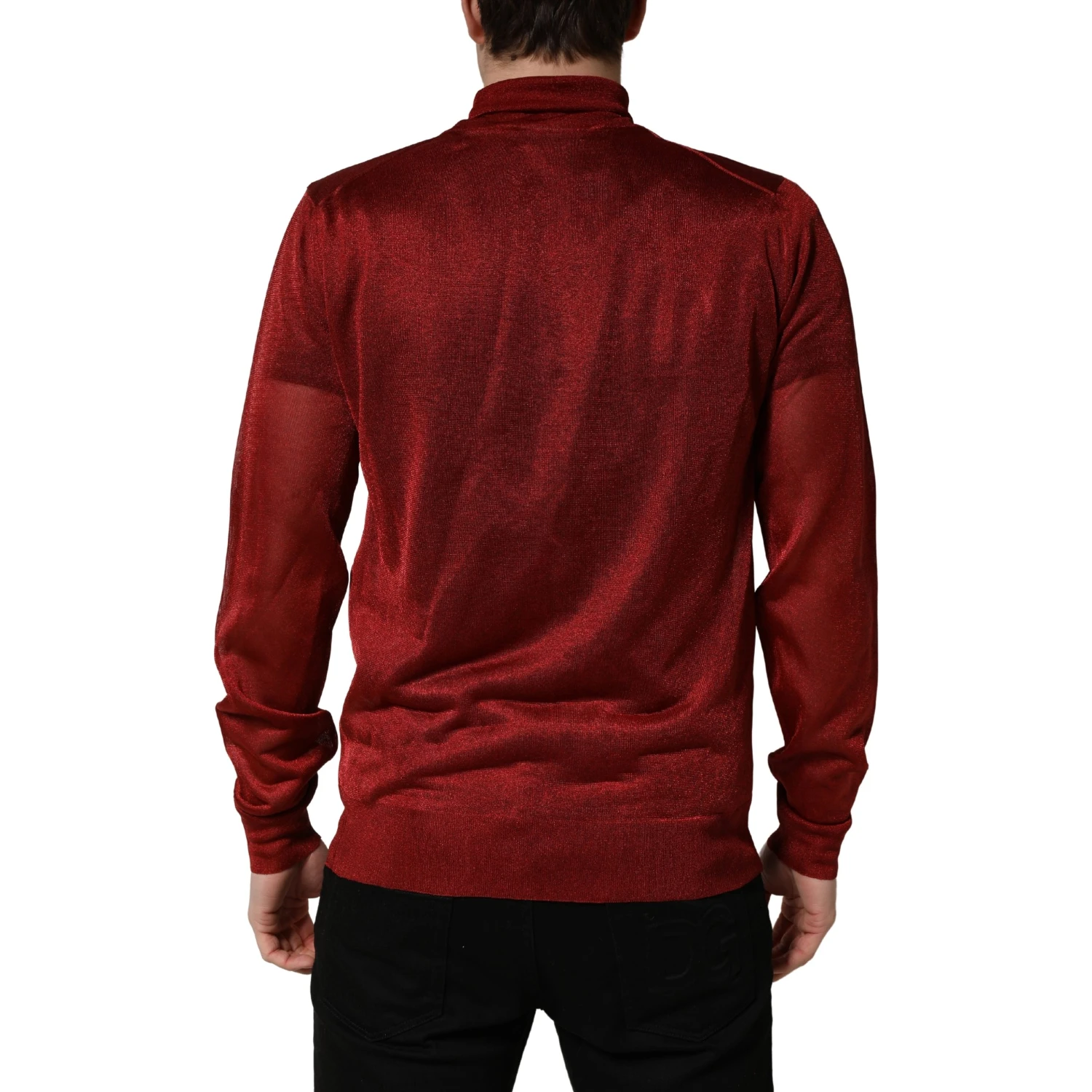 Red Long Sleeve TurtleNeck Pullover Sweater