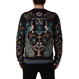 Bordeaux Cashmere Crown Embroidered Sweater