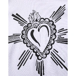 White Sacred Heart Hooded Sweatshirt Sweater