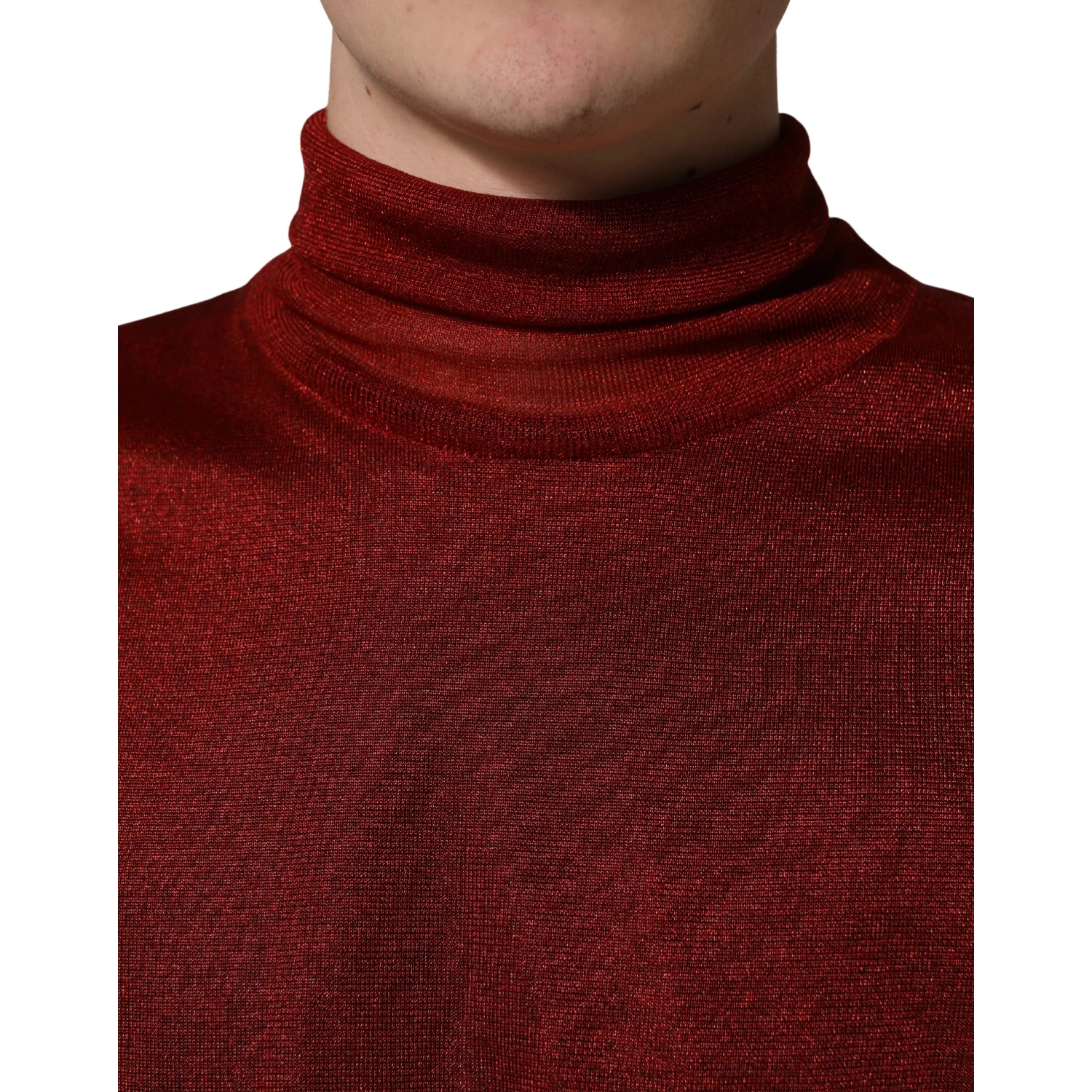 Red Long Sleeve TurtleNeck Pullover Sweater