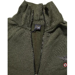 MilitaryGreen HalfZip Sweatshirt Sweater