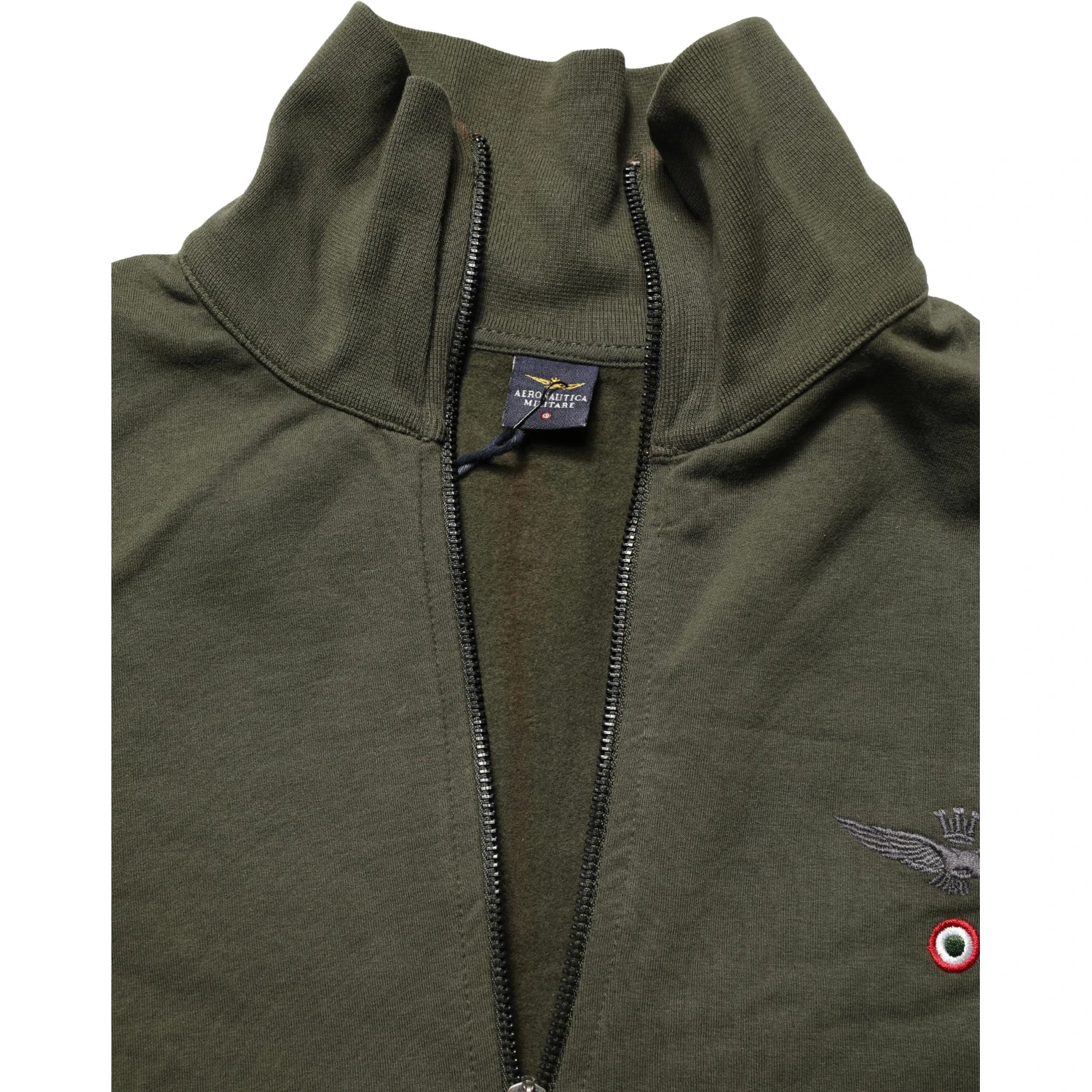 MilitaryGreen HalfZip Sweatshirt Sweater
