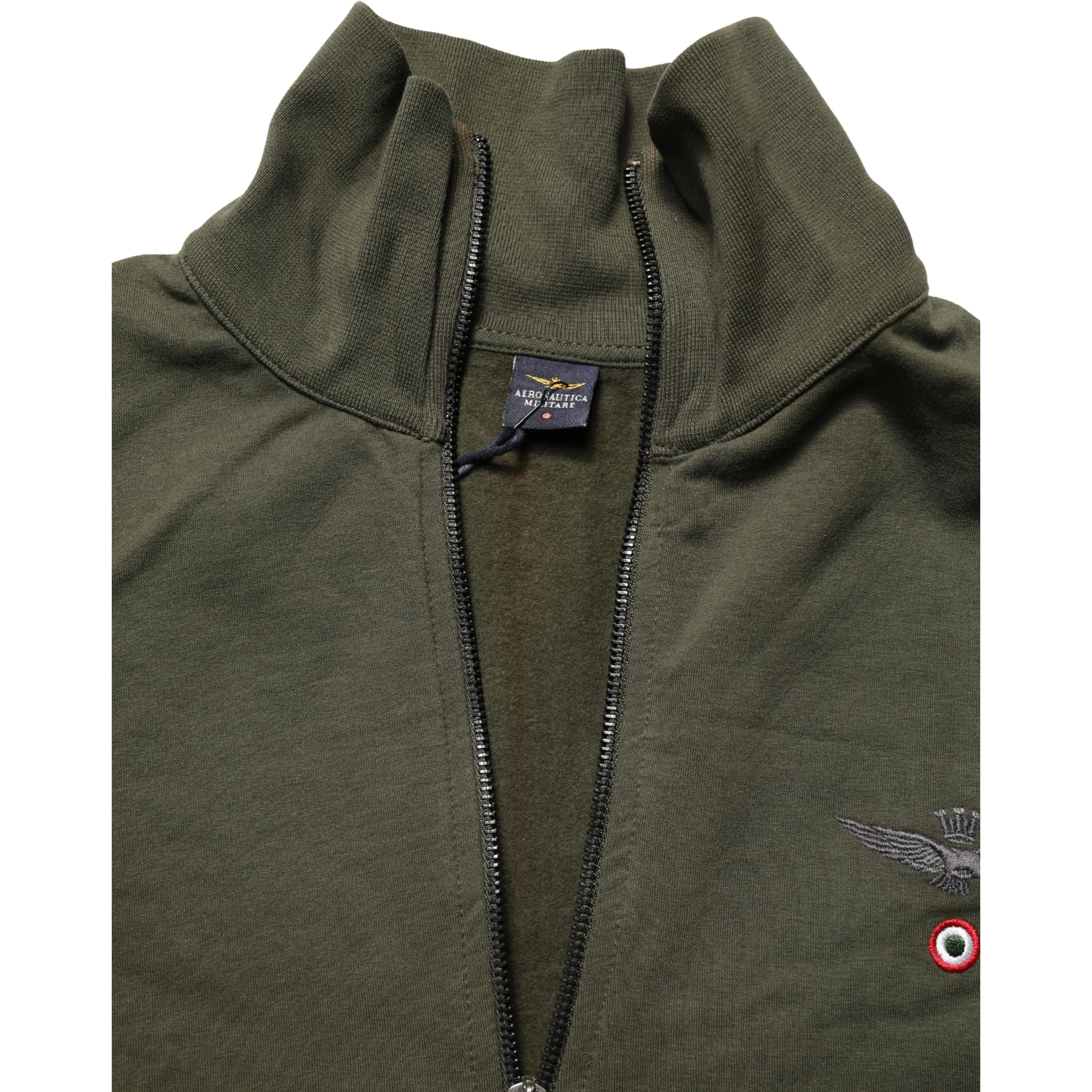 MilitaryGreen HalfZip Sweatshirt Sweater