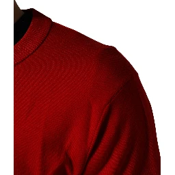 Red Eye Print Crew Neck Pullover Sweater