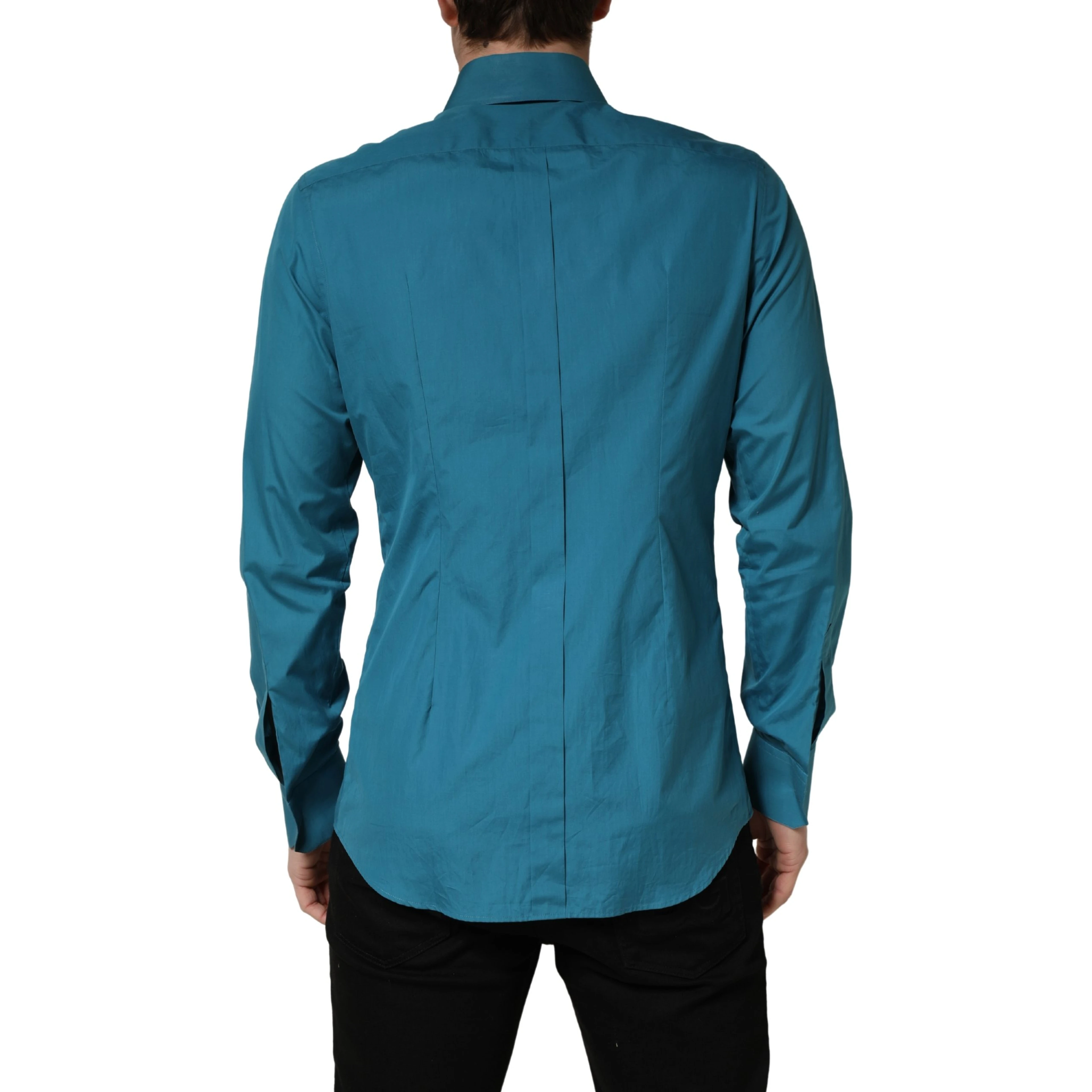 Blue SARTORIA Long Sleeve Cotton Dress Shirt