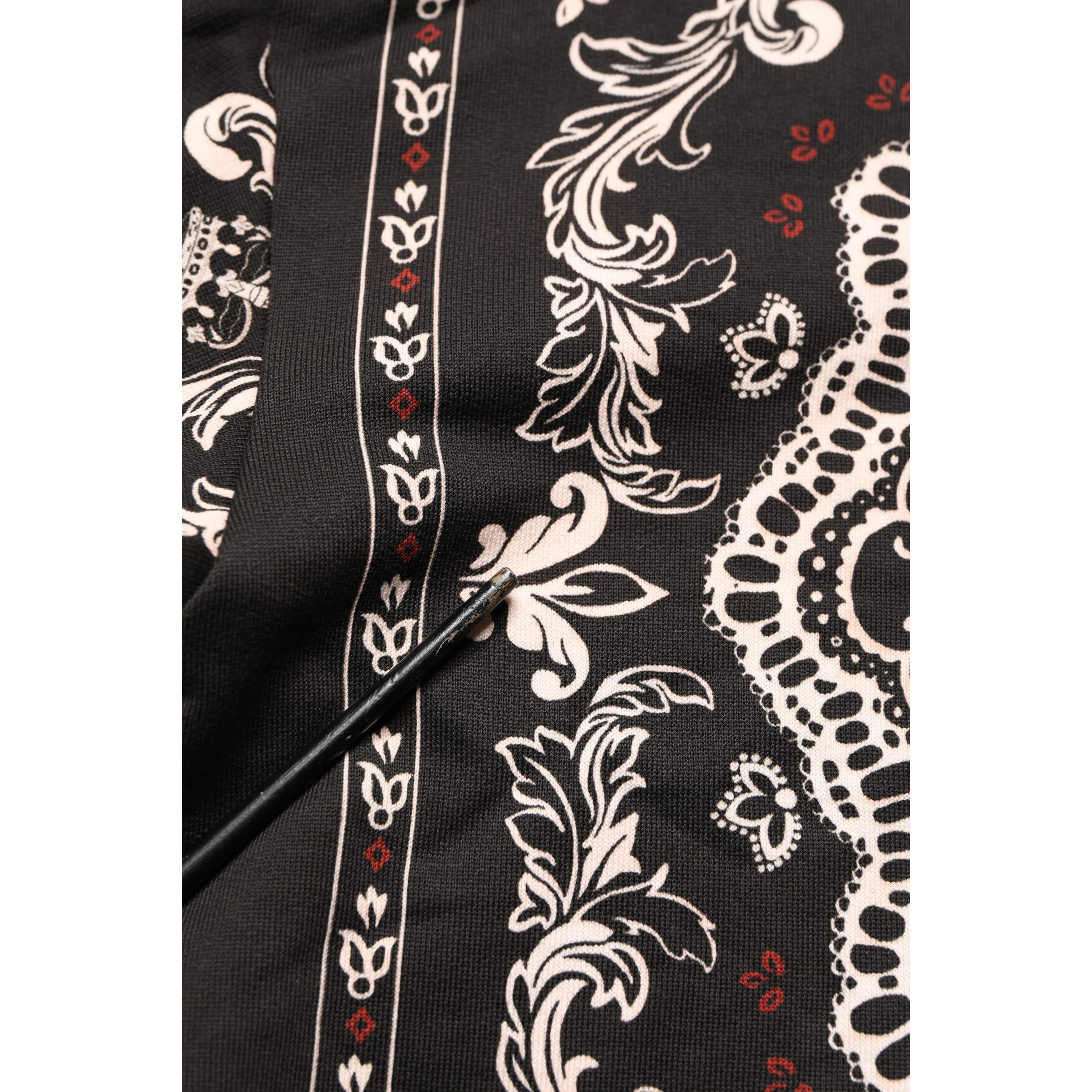 Black Bandana Print Cotton Men Hoodie Sweater